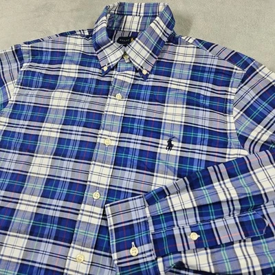 Ralph Lauren Shirt Mens Medium Classic Fit Performance Stretch Button Up Plaid - Image 1 of 4