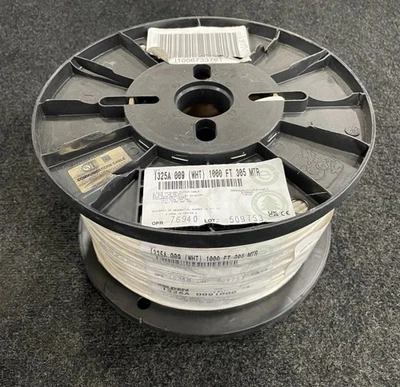 BELDEN 1325A—Cable Plenum blindado, carrete blanco 1000 PIES—$$ Foto 1 de 4