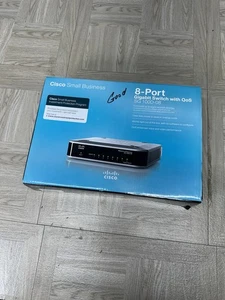 Cisco (SG100D-08) 8-Ports Desktop Ethernet Switch New Open Box Gigabit Qos - Afbeelding 1 van 5