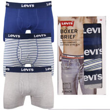Levi/'s Men/'s Solid and Vintage Stripe Boxers Caleçon Homme 4 Pack