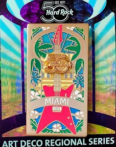 Hard Rock Cafe Miami 2021 50 aniversario 3D serie Art Deco pin Le - Imagen 1 de 1