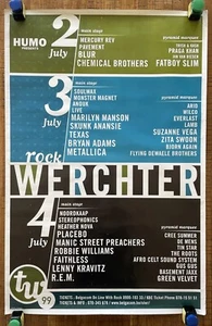 WERCHTER FESTIVAL BELGIUM Ad Poster 1999 Vintage Original Manson Metallica REM - Picture 1 of 8