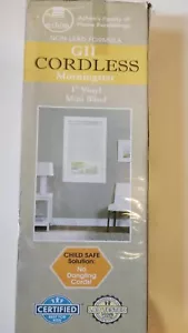 GII Morningstar 1 inch Cordless White Vinyl Light Filtering Window Mini Blind - Picture 1 of 6