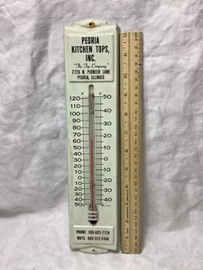 Vintage Peoria Kitchen Tops Metal Advertising Thermometer Peoria Illinois 13" - Picture 1 of 7