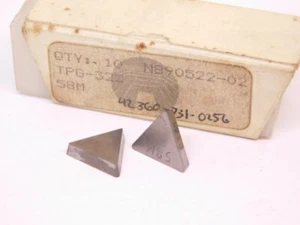NEW SURPLUS 10PCS. CARBIDE ENERGY CORP.  TPG  322  GRADE: 58M  CARBIDE INSERTS - Picture 1 of 1
