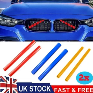 2x Grill Bar V Brace Grille Trim Strips Cover For BMW F30 F20 1 2 3 4 Series UK - Picture 1 of 21