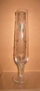 Crystal Etched (cut glass) Bud Vase - Picture 1 of 5