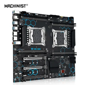 MACHINIST X99 Dual CPU Motherboard LGA 2011-3 Intel Xeon E5 V3 V4 DDR4 RAM SATA - Afbeelding 1 van 22