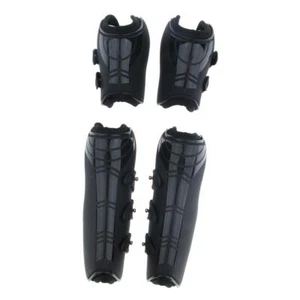 OPEN TENDON BOOTS FETLOCK BOOTS NEOPRENE LINED BLACK PU SHELL FULL COB PONY - Picture 1 of 11