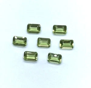 AAA Loose Natural Gemstone Peridot Octagon Cut Faceted For Making All Jewelry - Picture 1 of 23