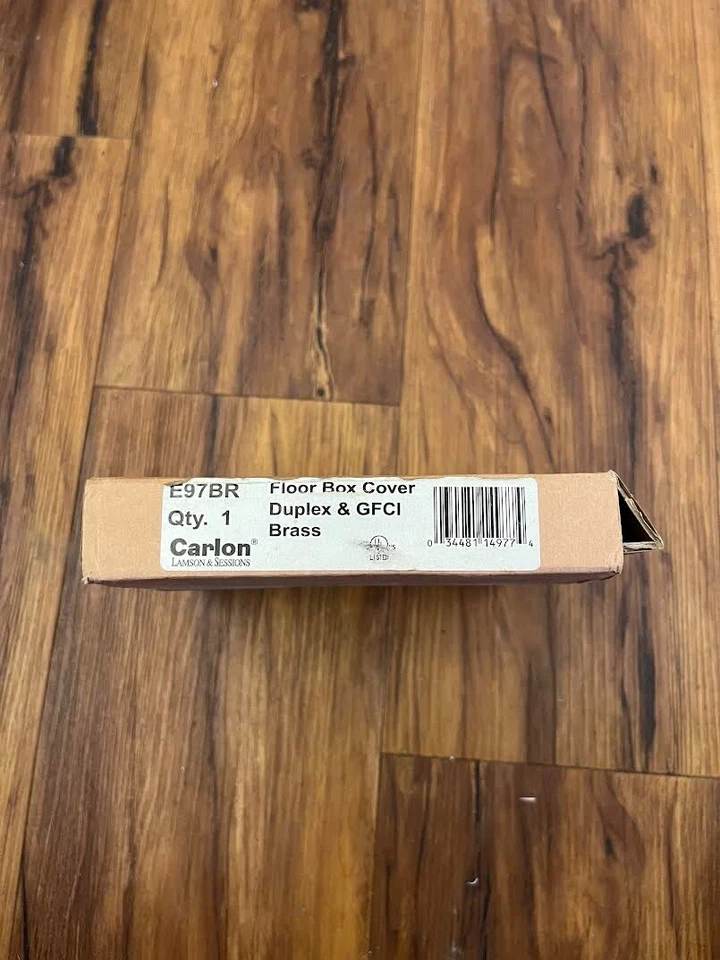 Cubierta de caja de piso Carlon dúplex y latón GFCI E97BR Foto 1 de 1