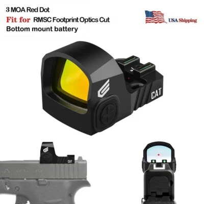 Shake Awake Red Dot Reflex Sight CYELEE CAT for RMS c Cut Glock 43X 48MOS P365XL