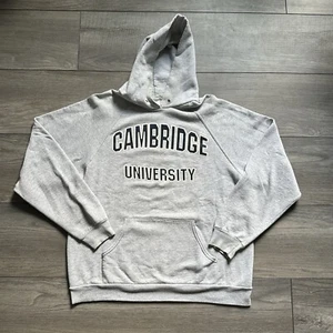 Vintage University of Cambridge Hoodie Sweatshirt England Grey Adult size XL - Picture 1 of 11
