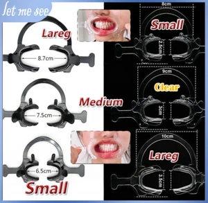 Abridor de boca retractor de labios dentales negro en forma de C en forma de mango con ala - Imagen 1 de 30
