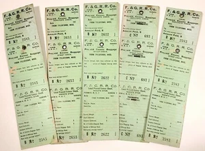 FERNWOOD & GULF RAILROAD ANTIQUE LUGGAGE TICKETS VINTAGE 1910 MISSISSIPPI TRAIN - Foto 1 di 4