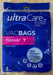 LOT OF 2 Ultra Care ~ Hoover Type Y ~ Replacement Vacuum Bags ~3 Pack  Brand New