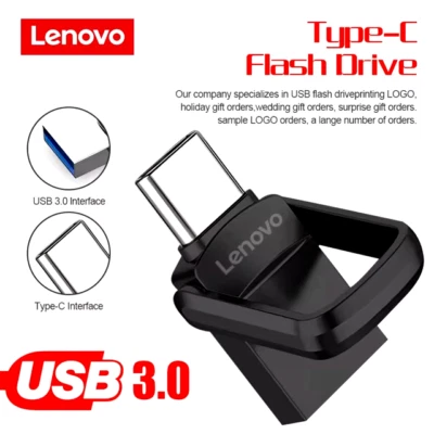 1 TB Lenovo 3.1 USB Flash Drive High Speed Metal Pendrive Type-C - Image 1 of 2
