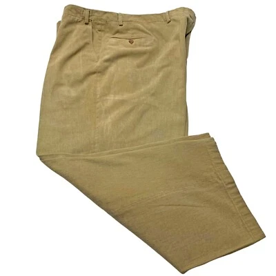 Calça plissada masculina CANALI bege 100% algodão tamanho 44 x 24 - Imagem 1 de 4