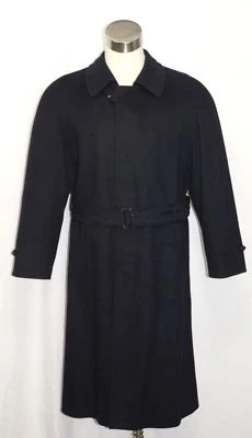 BUGATTI BOILED WOOL Over Coat Suit Long BELTED Designer Men German Winter C46" L - Image 1 of 4