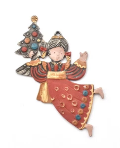 Kuhn Zinn pendentif décoration Noël étain ange Germany decoration - Picture 1 of 4