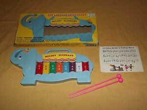 VINTAGE TOY MELODY ELEPHANT MUSIC TOY XYLOPHONE