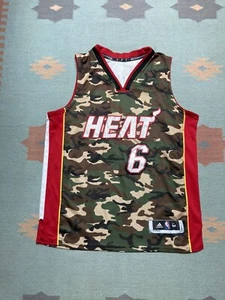 Miami heat Lebron James basketball jersey camouflage adidas camo #6 medium - Picture 1 of 8