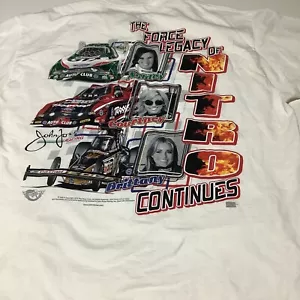 The Force Legacy Of Nitro White Shirt Size XL Drag Racing 2013 John Force - Picture 1 of 12