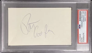 Pat Cooper Signed Index Card Comedian Jackie Gleason Show Autograph PSA/DNA - Picture 1 of 3