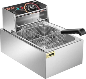 2500W 10.6 QT Electric Deep Fryer with 6.3 QT Removable Basket, Temperature Adju - Picture 1 of 7