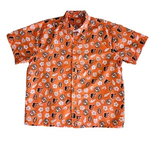Baltimore Orioles 2018 Hawaiian Shirt Adult XL SGA Button Up Maryland Flag Birds - Picture 1 of 4