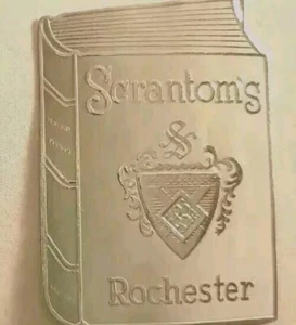2 Vtg Rochester NY Book Plate NOS Scrantoms label foil stationery 1/4"x 1 9/16" - Picture 1 of 2