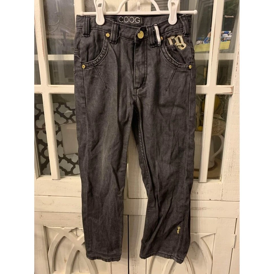 Jeans preto lavagem escura Coogi meninos mais velhos tamanho 6, muito bom estado (caixa F) - Imagem 1 de 4