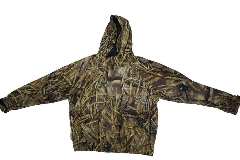 Ducks Unlimited Wetlands Camouflage Full ZIp Hooded Hunting Jacket Mens XL Foto 1 de 4
