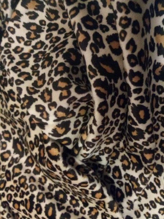 Bernartex Minkee Safari Jaguar 60" Polyester Fabric by the Yard - Image 1 of 1