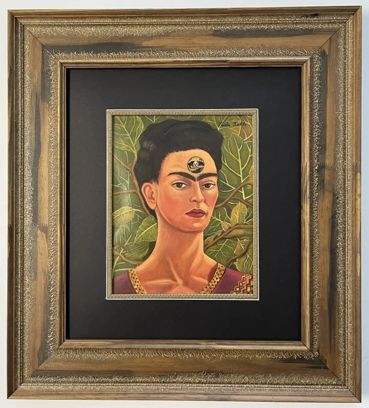 Frida Kahlo Gouache sobre papel 1930-1950 en el estilo pintura firmada a mano Foto 1 de 4