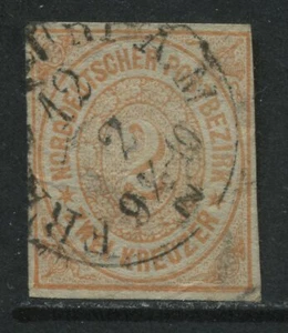 North German Confederation 1868 2 kreuzer orange CDS used - Picture 1 of 1