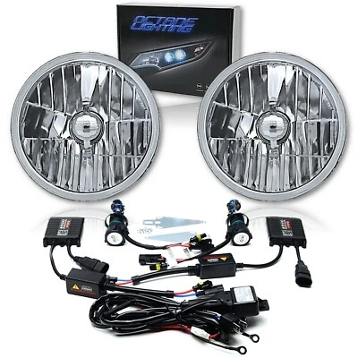 Kit de faros de cristal de 7" 6k blancos HID faros PR para Jeep Wrangler 76-15 Foto 1 de 4