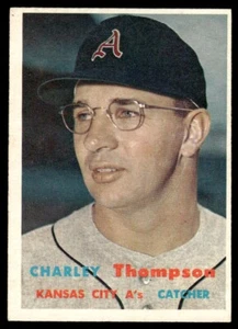 1957 Topps Charley Thompson Kansas City Athletics #142 - Imagen 1 de 2