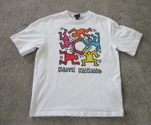 Keith Haring H&M T-Shirt Größe M Relaxed Fix, Tanzparty mehrfarbiges Kunstwerk - Bild 1 von 7