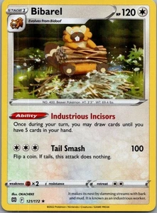 Bibarel Holo Rare SWSH09: Brilliant Stars 121/172 NM - Picture 1 of 2