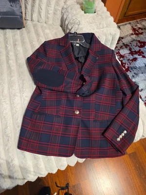 Tommy Hilfiger Blazer Rayas Rojo Y Azul Mujer Talla 14 Elegante Foto 1 de 4