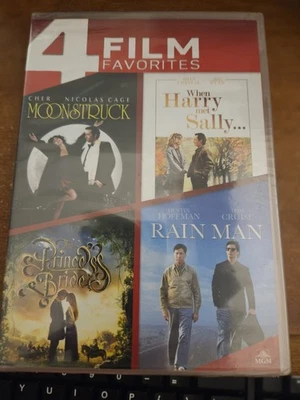4 Film Favorites DVD Moonstruck-Harry Met Sally-The Princess Bride-Rain Man-NEW Foto 1 de 2