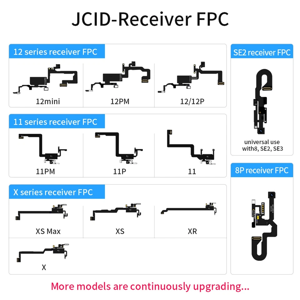 JC Universal Earspeaker Sensor Flex For iPhone X-12 Recover Face ID&True tone - Image 1 of 1