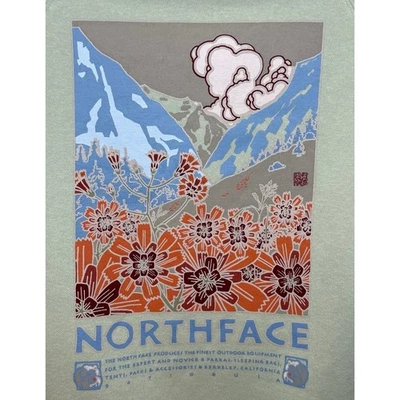 Sudadera con Capucha The North Face XS Verde Floral Gráfico Pullover Sudadera para Mujer Foto 1 de 4