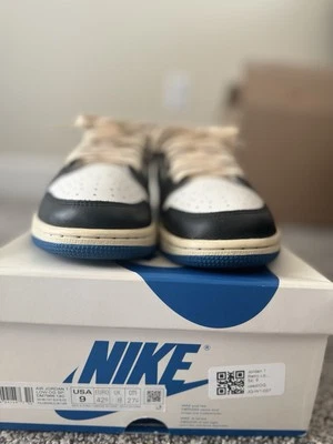 Talla 9 - Jordan 1 Retro x Diseño Fragmento x Travis Scott Bajo Azul DM7866-140 Foto 1 de 4