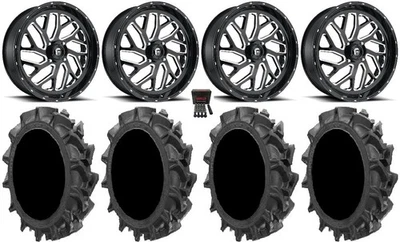 Fuel Triton Black 24" Wheels 37" MotoHavok Tires Polaris Ranger XP 9/1K - Изображение 1 из 4