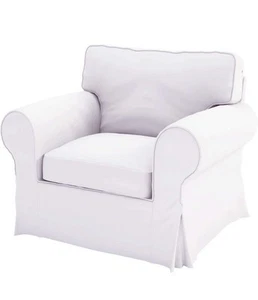 IKEA EKTORP Armchair Slipcover White Chair Cover; New RARE - Picture 1 of 8