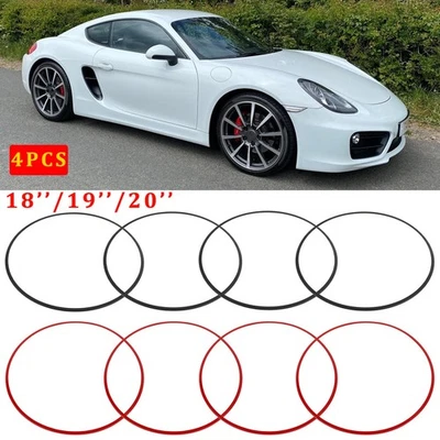 Protector de borde de llanta de 4 piezas anillo aleación de neumático para Porsche 981 Cayman S Foto 1 de 4