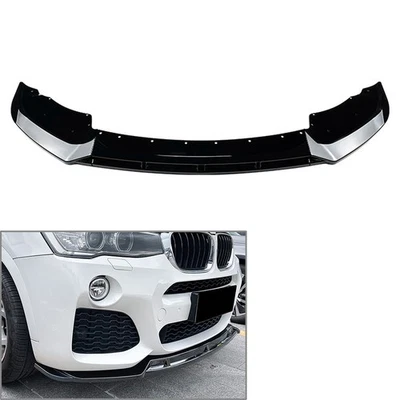 For BMW X3 F25 X4 F26 M Sport 2014-18 Front Bumper Lip Spoiler Splitter Body Kit - Imagem 1 de 4
