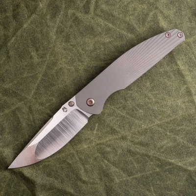Jack Wolf Knives Tango Folding Knife 3" Satin S90V Steel Blade Titanium Handle - Image 1 of 4